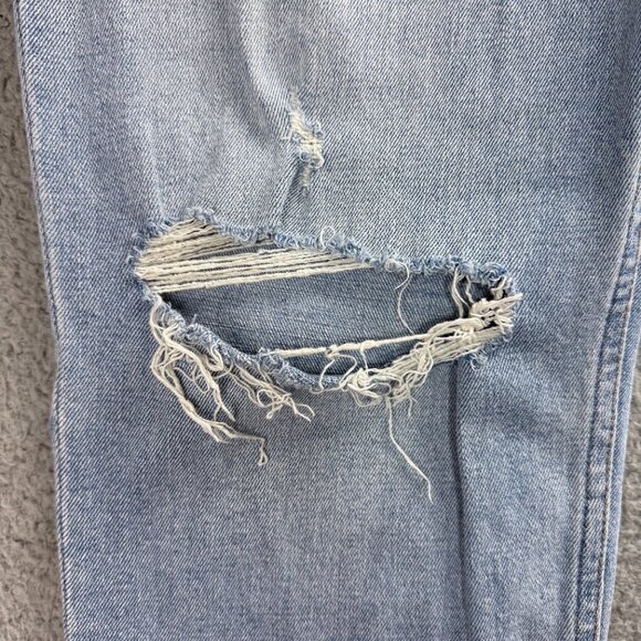 Abercrombie & Fitch Jeans Womens 28 6S Blue The Mom High Rise Distressed Denim 1 - Picture 6 of 10